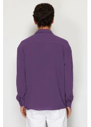  Collection قميص صيفي كبير الحجم من الكتان ذو طية صدر السترة - بلوم TMNSS23GO00053