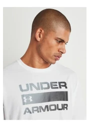 Under Armour تي شيرت بياقة دائرية مطبوع عليه شعار فريق الإصدار