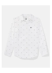 American Eagle Ae Slim Fit U-0153-2580-101 Everyday Button-Up Shirt