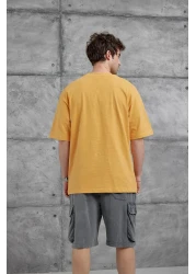 NOMARC Mustard Brabus Written Oversize Tshirt