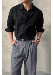 HYMAN Men's Oversize Cotton Poplin Shirt