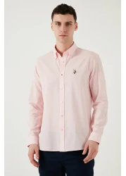 U.S. Polo Assn. 100% Pu Cotton Regular Fit Button Collar Logo Men's Shirt G081Gl 0042084002