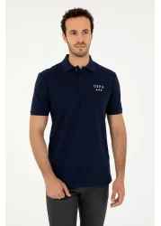 U.S. Polo Assn. Men's Regular Fit Polo Neck Navy Blue T-Shirt 50288504 -Vr033