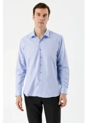 Morven Slim Fit Solid Hard Neck Easy-Ironing (Gift Boxed) Long Sleeve Shirt