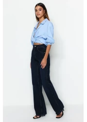  Collection Midnight Blue High Waist Wide Leg Jeans TWOSS23JE00083