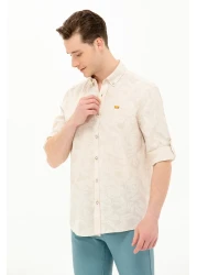 U.S. Polo Assn. قميص إكرو بأكمام طويلة للرجال 50263598 -vr019