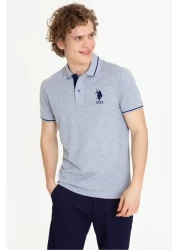 U.S. Polo Assn. تي شيرت رمادي للرجال