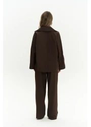 Mai Blenham Brown Shirt Pants Set