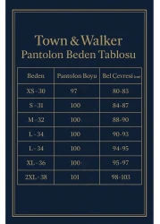 town walker نمط المال القديم للرجال - بنطلون من القماش ذو قصة إيطالية مع تفاصيل الجيب