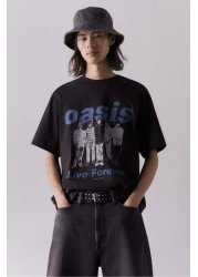 H&M تي شيرت فضفاض مطبوع