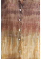  Collection Multicolor Color Transition Chiffon Fabric Regula Regular Fit Woven Shirt Twoss25Go00037