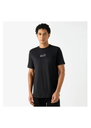 Lee Cooper تي شيرت مطبوع برقبة دائرية وأكمام قصيرة