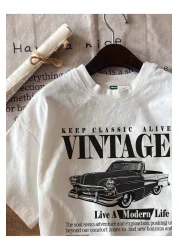 Alviora White Vintage Printed T-shirt