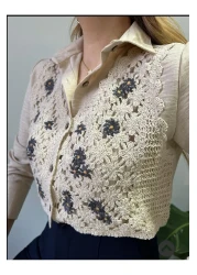 jöns since 1997 قميص نسائي من الكتان بتصميم سترة جبر أمامية