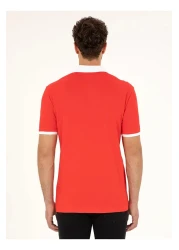 U.S. Polo Assn. يو اس بولو اسن تي شيرت رجالي بياقة بولو وسحاب وقصة عادية