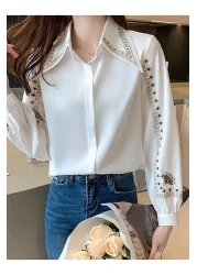 TRENDBUTİKOFFİCİAL Shirt Embroidery Collar