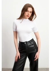 Bipantolon Women's Cream Gray White Black 4 Pack Short Sleeve Blouse