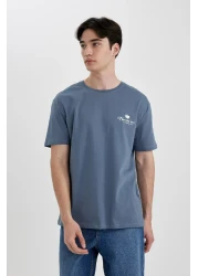 Defacto Regular Fit Crew Neck Printed Short Sleeve T-Shirt C2080AX24SM