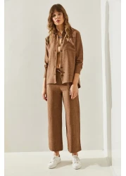 Bianco Lucci Women's Upper and Lower Set - Elastic Waist Pants60111075