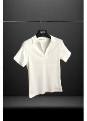 Mood Lab Women's 2-Pack Polo Neck Short Sleeve Camisole T-Shirt