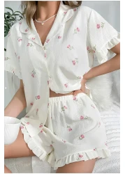 ELİTOL Burnout Button Shorts Set