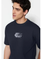  Collection Oversize Black PrinTed CoTTon T-Shirt - TMNSS23TS00261