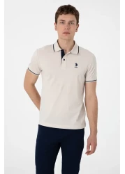 U.S. Polo Assn. Men's Slim Fit Polo Neck Stone Basic T-Shirt 50305980-Vr049