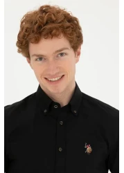 U.S. Polo Assn. U.S. Polo Logo Button Collar 100% Cotton Slim Fit Shirt Men's SHIRT G081SZ0041826727
