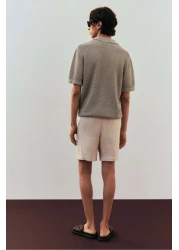 H&M Regular Fit Textured-knit Resort Shirt