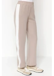  Modest طقم سفلي علوي من قماش المنك المضلع - TCTAW24US00071