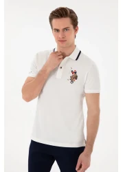 U.S. Polo Assn. Men's Slim Fit Polo Neck White Basic T-Shirt 50298073 -Vr013