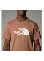The North Face تي شيرت بني برقبة دائرية للرجال من إيزي