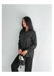 JESSE STORY Satin Self Patterned Women's Shirt