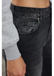  Collection Black High Waist Extra Wide Leg Palazzo Jeans Twoaw25Je00083