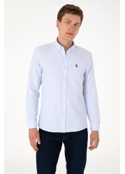 U.S. Polo Assn. Men's Light Blue Long Sleeve Basic Shirt 50306338 -Vr003