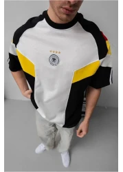 İLKCET MODA تيشيرت ALM ليكرا كبير الحجم للجنسين