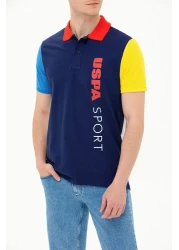 U.S. Polo Assn. تيشيرت بولو رجالي باللون الأزرق الداكن تي-ميدار