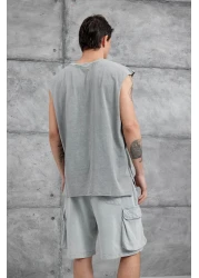 NOMARC Gray Washed Oversize Tank Top