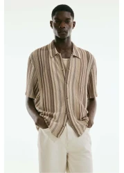 H&M Regular Fit Crochet-look Shirt