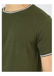 Styli Pique Knit Ringer Regular T-Shirt with Twin Tipping