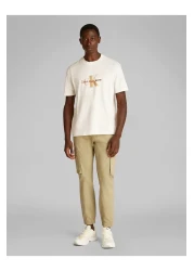 Calvin Klein Calvin Klein Men White Monologo Shift Short Sleeve T-Shirt