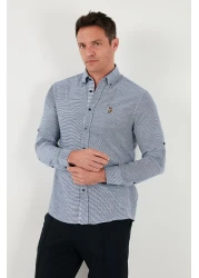 U.S. Polo Assn. الولايات المتحدة بولو شعار القطن منتظم صالح زر طوق قميص الرجال قميص G081SZ0042106210