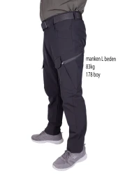 Nikbin Tactical Pants - Flexible, Lightweight, Lycra Cargo Pocket (Summer - Black)