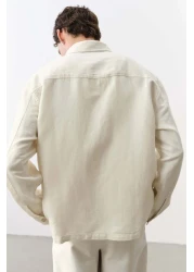 H&M Regular Fit Linen-blend overshirt