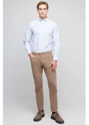 BROOKS BROTHERS قميص رجالي باللون الأزرق الفاتح بدون حديد بقصة عادية وقصة واسعة غير حديدية