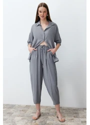  Collection Gray Aerobin Shirt and Trousers Set - Twoss24Au00038