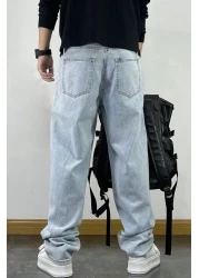 COOL TARZ Men's Blue Relaxed Cut Baggy Pants