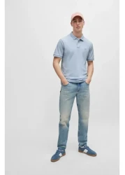 Boss Men's Blue Polo Neck T-Shirt