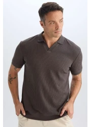 Defacto Regular Fit Short Sleeve Pleated Polo T-Shirt B6382Ax25Sp