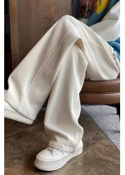 Tarz Cool Men's Velvet Wide Leg Pants